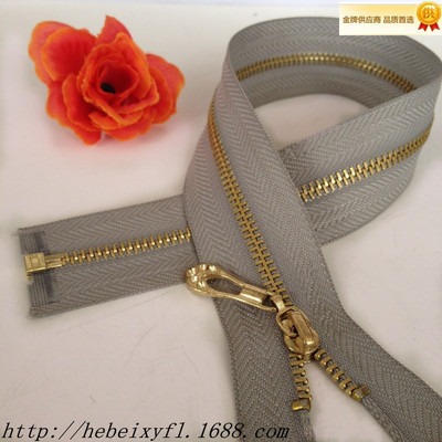 【【拉鏈廠家直銷】優(yōu)質3#淺金牙開尾金屬拉鏈 可來樣訂制】價格,廠家,圖片,拉鏈,容城縣昝龍拉鏈廠-