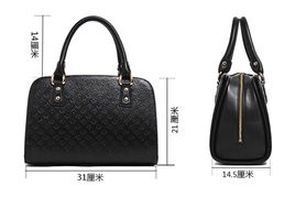 優(yōu)雅與實(shí)用并存 Powerland PLD 知性悅己系列黑色牛皮奢華手提包